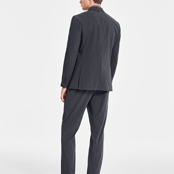 Alfani Men's Blazer XXL Deep Black Textured Classic Fit Sport Coat - Picture 3 of 10